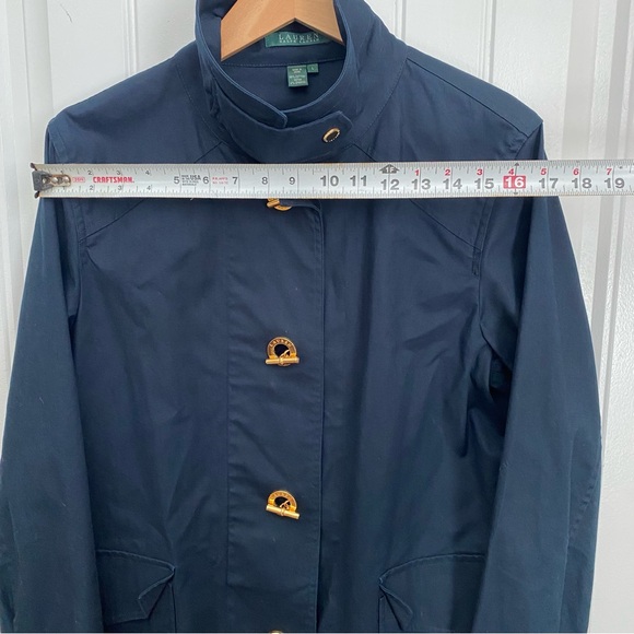 LRL • Ralph Lauren • Cotton Utility Jacket • Navy / Gold Toggle Closure • Size L - Picture 2 of 10